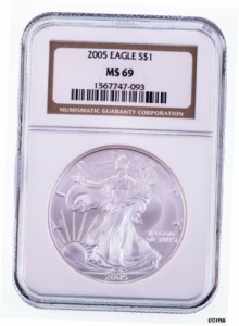 品質保証書付】 アンティークコイン NGC PCGS 2005 $1 シルバー