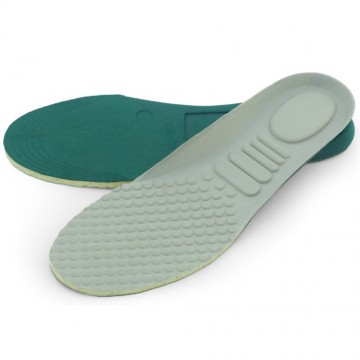 【JHS杰恆社】壹對夏季透氣吸汗艾草EVA高彈減震按摩運動鞋墊laosong口34