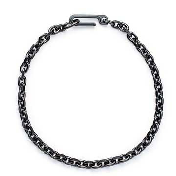 【DRILLING LAB】Framework_Chain Necklace_Raw Black