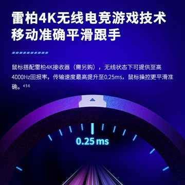 雷柏VT9PRO滑鼠PAW3395輕量化雙模人體工學辦公電競游戲專用