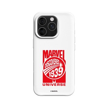 iPhone 16 Pro SolidX 白 - 迪士尼-漫威 Marvel - 漫威-復古宇宙標誌
