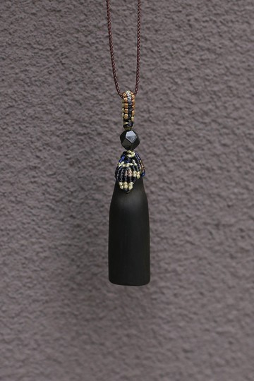 壹染指原創手作 | 老黑檀陳化料 編繩吊墜 溫潤漆黑