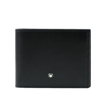 MONT BLANC Meisterstuck 大班系列對開6卡短夾(黑色)