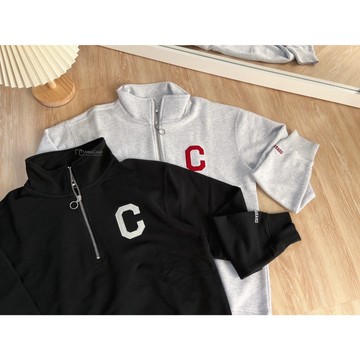 【MasCool】 COVERNAT 大C POLO領 大學T 刺繡 大學踢 大學TEE 大學踢 寬鬆 韓國代購