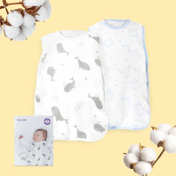 六層紗防踢睡袍2件