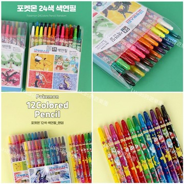 ✈️現貨✈️韓國空運~正版授權~寶可夢12入/24入彩色蠟筆、塗鴉筆、畫筆、重點筆、蠟筆~ Pokémon.神奇寶貝