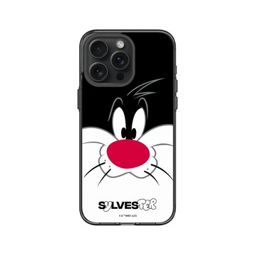 iPhone 15 Pro Max Clear 酷墨灰 - 樂一通 Looney Tunes - 大臉傻大貓