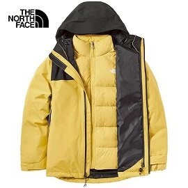 [ THE NORTH FACE ] 女 GORE-TEX 羽絨兩件式防水外套 黃 特價  / NF0A46I7LE6