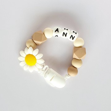 客製化 ANN 向日葵 奶嘴鏈