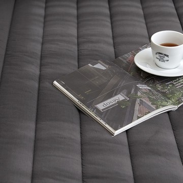 mattila Doze 60支紗高密度純棉固定帶保潔墊  單人加大  炭灰色