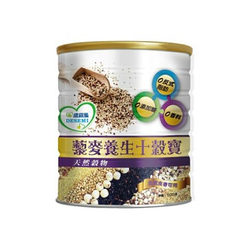 來而康 德森蜜 藜麥養生十穀寶 500g/罐 藜麥 穀物 膳食纖維 全素 沖泡 一般食品