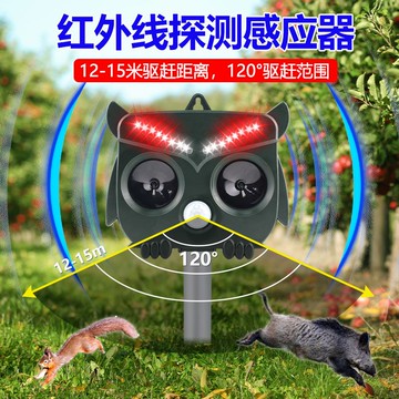 附發票 驅鳥感應器趕鳥超聲波驅貓神器家用陽臺防鳥太陽能動物智能驅趕器