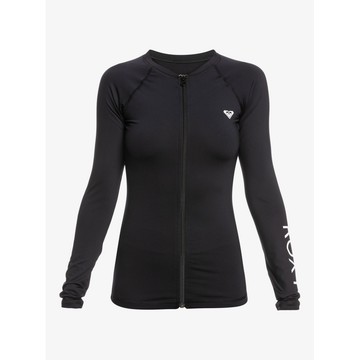 ROXY NEW ESSENTIALS LS ZIPPED LYCRA 女 潛水衣長袖上身 黑