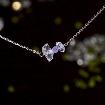 紐約赫基蒙 + 丹泉石｜調頻之石 療癒情緒 天然水晶項鍊 925純銀 S25AB25-110