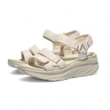 【滿千折百】SKECHERS 涼鞋 D'LUX WALKER 米白 厚底 涼拖鞋 女 119828NAT
