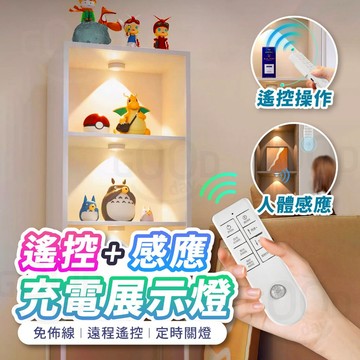 【Gooday✨台灣現貨】充電展示燈 貓眼燈 展示燈 展示櫃燈 小夜燈 感應小夜燈 遙控燈 櫥櫃燈 玄關燈 感應燈 夜燈