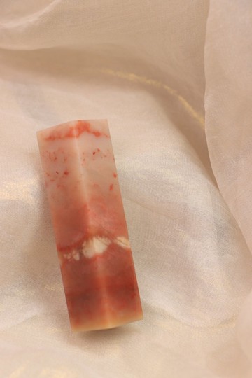 【日好手工刻印・開戶寶寶姓名單章】紅橘色夕陽巴林石 D8