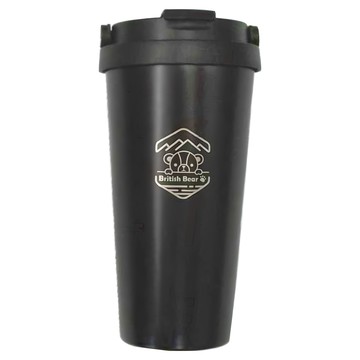 英國熊 隨身提把保溫杯-500ML  黑色  1個