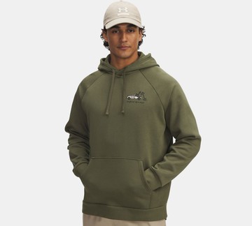 [UA]男 Rival Fleece HBR Logo 長袖帽T-人氣新品