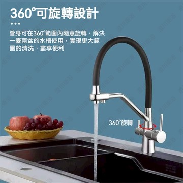 【雙模式出水 廚房專用水龍頭】冷熱雙控水龍頭 台上盆水龍頭 淨水龍頭 家用防濺水龍頭 噴頭 黃銅主體水龍頭 萬向旋轉龍頭