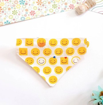 安全項圈，貓項圈，狗圍巾，笑臉圖案