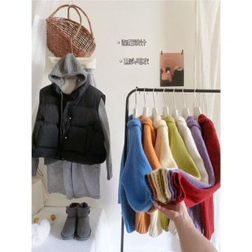 復古松弛感加厚鏤空連帽軟糯毛衣女冬外穿內搭季法慵懶減齡針織衫