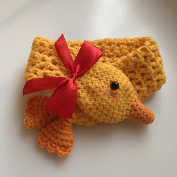 Stereoshadow 手作貓狗寵物頸圈/斗篷/披肩 實用保暖圍巾 小黃鴨