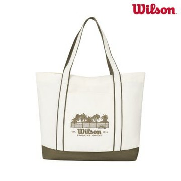 【Wilson威爾森】Classic Canvas Tote 配件 托特包 綠色 WA00073E033001