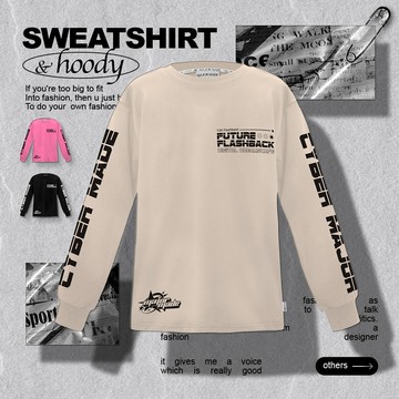 街頭側星星麻棉長T