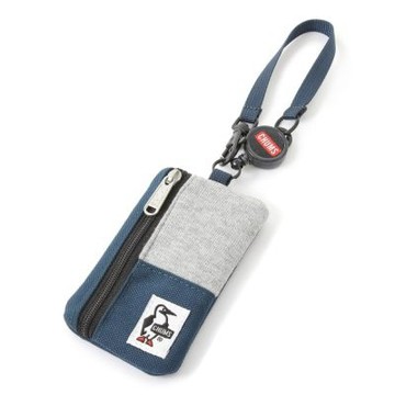 CHUMS Commuter Pass Case Sweat Nylon卡夾零錢包 灰/藍 CH603619G019