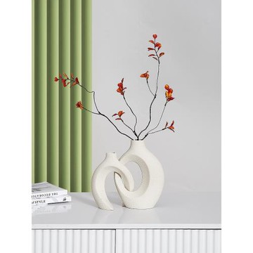 簡約創意陶瓷花瓶擺件家居客廳電視柜酒柜玄關仿真花藝裝飾品擺設