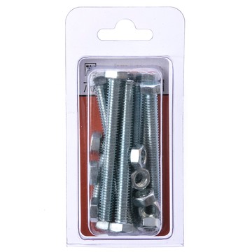 727 六角機械牙螺絲 附帽 5/16X3" 8組