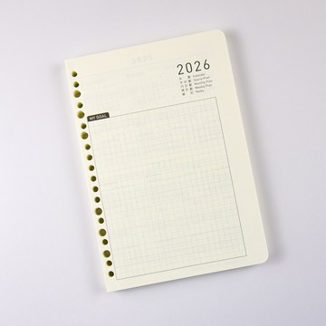 CONIFER 2026年25K方格週誌內頁 適用6孔、20孔孔夾