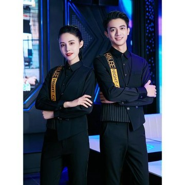 龍麗兒KTV少爺服夜總會包廂服務員工裝馬甲襯衣套裝會所管家工衣
