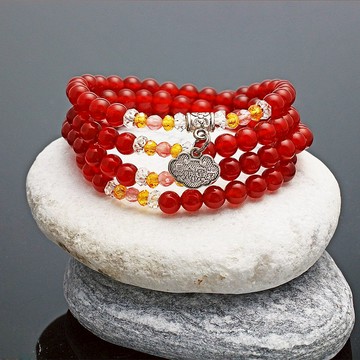 品牌經典 | 108顆平安珠手鍊 | 紅瑪瑙
