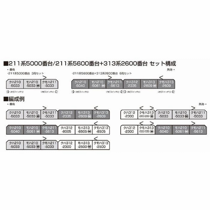 Nゲージ 鉄道模型 211系5600番台+313系2600番台 (東海道本線) 6