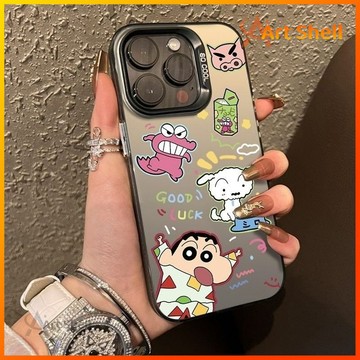 隔日到貨 卡通小新適用蘋果16 14手機殼iPhone15proma硬13/12套xr/xs磨砂7/8p 11 xs