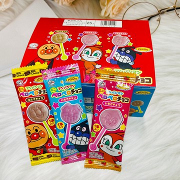 潼漾小舖 日本 fujiya 不二家 麵包超人巧克力棒棒糖 25入 三種造型