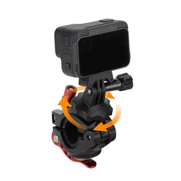 廠家發貨 Sunnylife Action4/GoPro12自行車夾360度旋轉多管徑AirTag支架