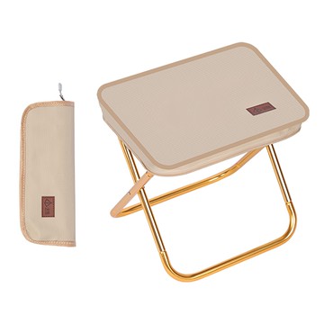 SUNORO 鋁合金露營用手包筆袋折疊椅 小號  卡其色  1個