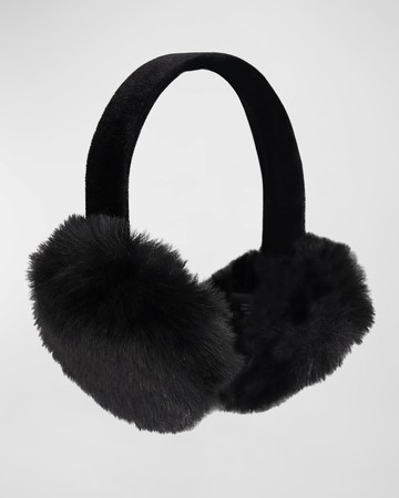 Velvet & Faux Rex Rabbit Ear Muffs