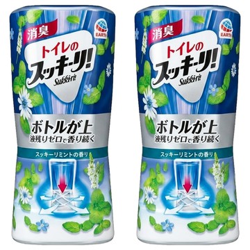 EARTH 地球製藥 Sukki-ri 廁所芳香除臭劑 涼爽/薄荷香  400ml  2瓶