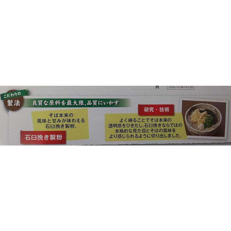 シマダヤ 冷凍そば 石臼挽きそば 北海道産そば使用 200g×40食 (20×2箱) 業務用