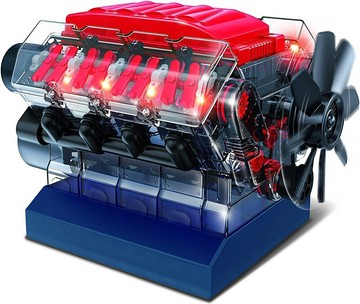 [o美國直購] Playz V8 Combustion Engine Model Building Kit STEM Hobby Toy for Kids & Adults with DIY Guide B07QCQNKG7