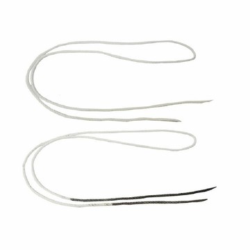 訂製品 事務帶 白色 尖頭米白/黑色 長63~65cm（50條 /束）100束 /組