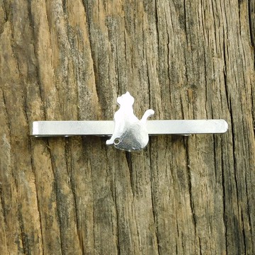 貓咪合金領帶夾，手工動物飾品