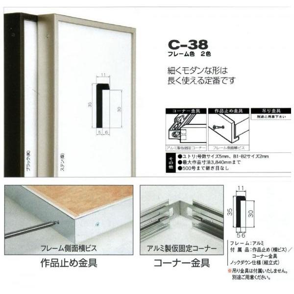 額縁　出展用仮額縁：C-38(C38) F20 号(606×727)　（Cライン）