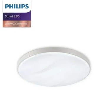 【PHILIPS 飛利浦】WiZ 美妍智慧LED吸頂燈 銀色