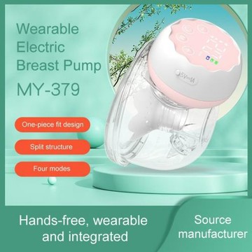 跨境my-379穿戴式電動全自動吸奶器免手扶家用硅膠集奶器吸奶用品