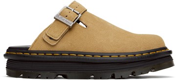 Dr. Martens 黄褐色 Zebzag Suede Platform 穆勒鞋